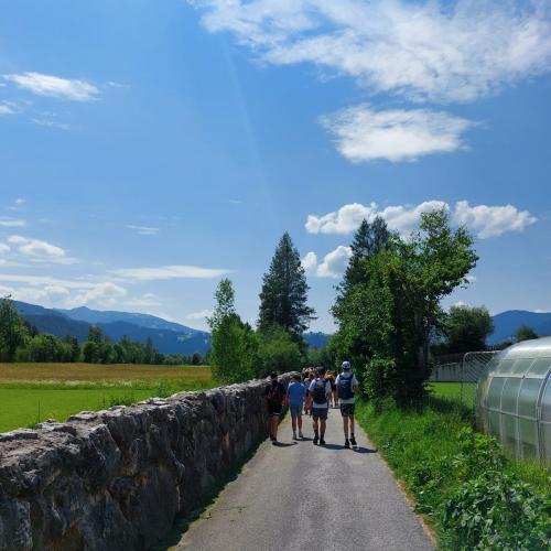 Auf dem Weg zum Sportzentrum