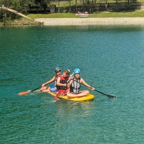 Beim Stand-Up Paddling