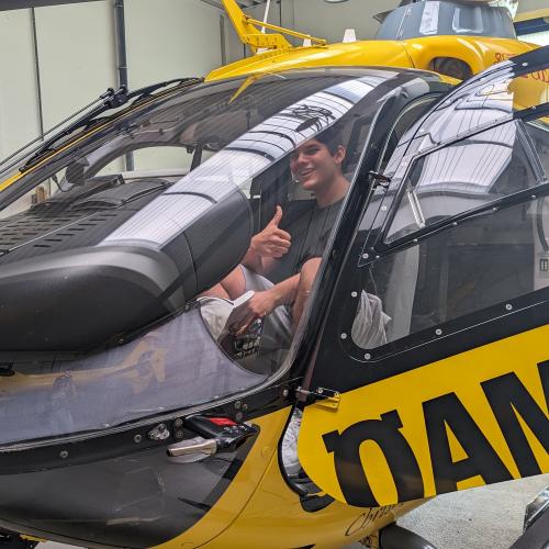 Paul im Heli