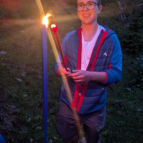 Alex mit Fackel