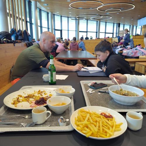 Grammar-check beim Mittagessen