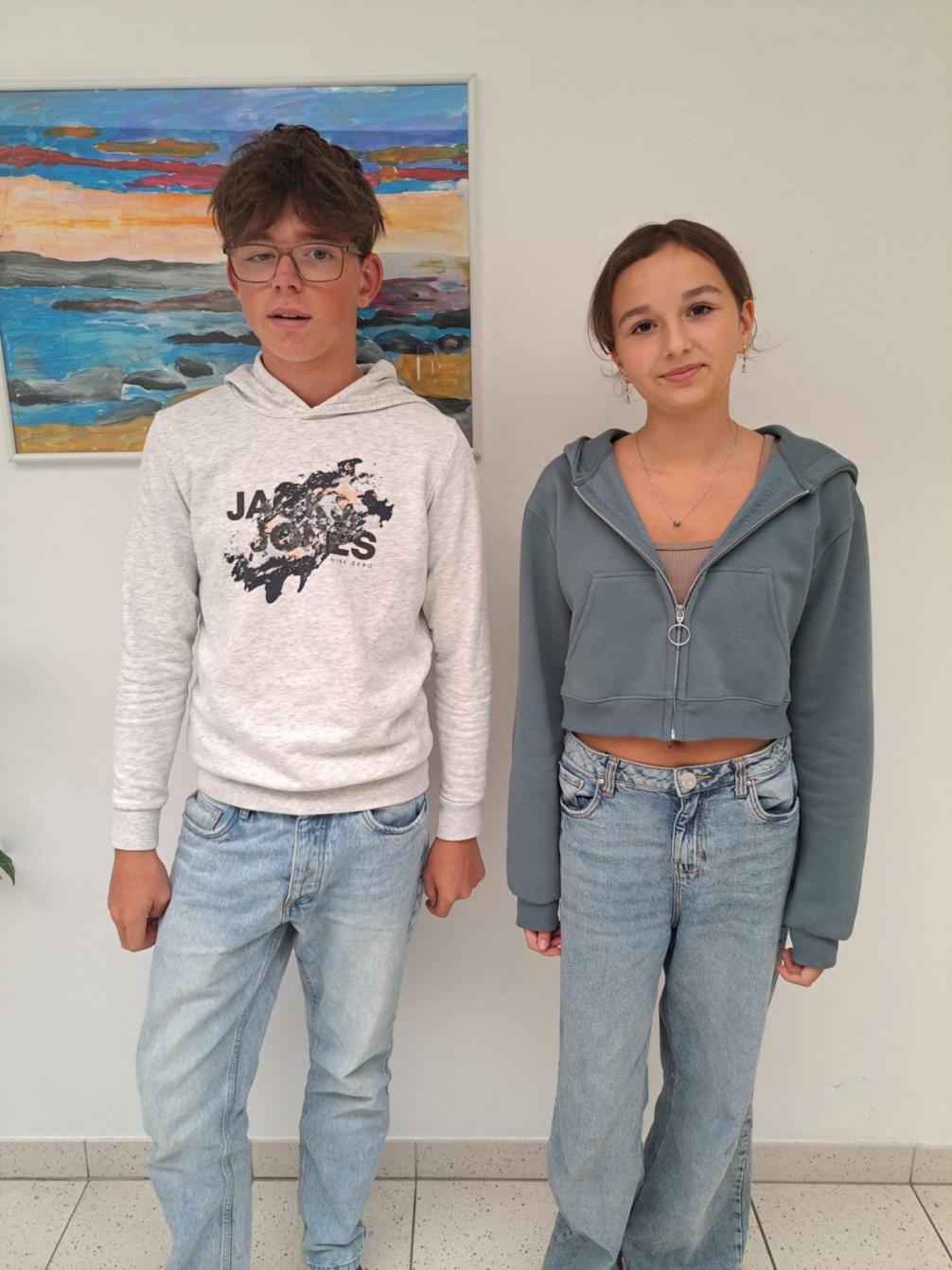 Schulsprecher 2024 2025: Elias Troger und Jana Wagner