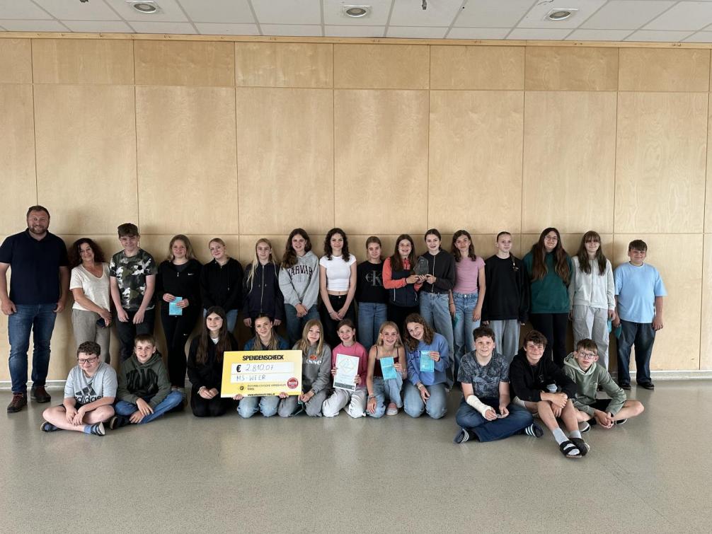 Gruppenfoto der Spendensammelaktion